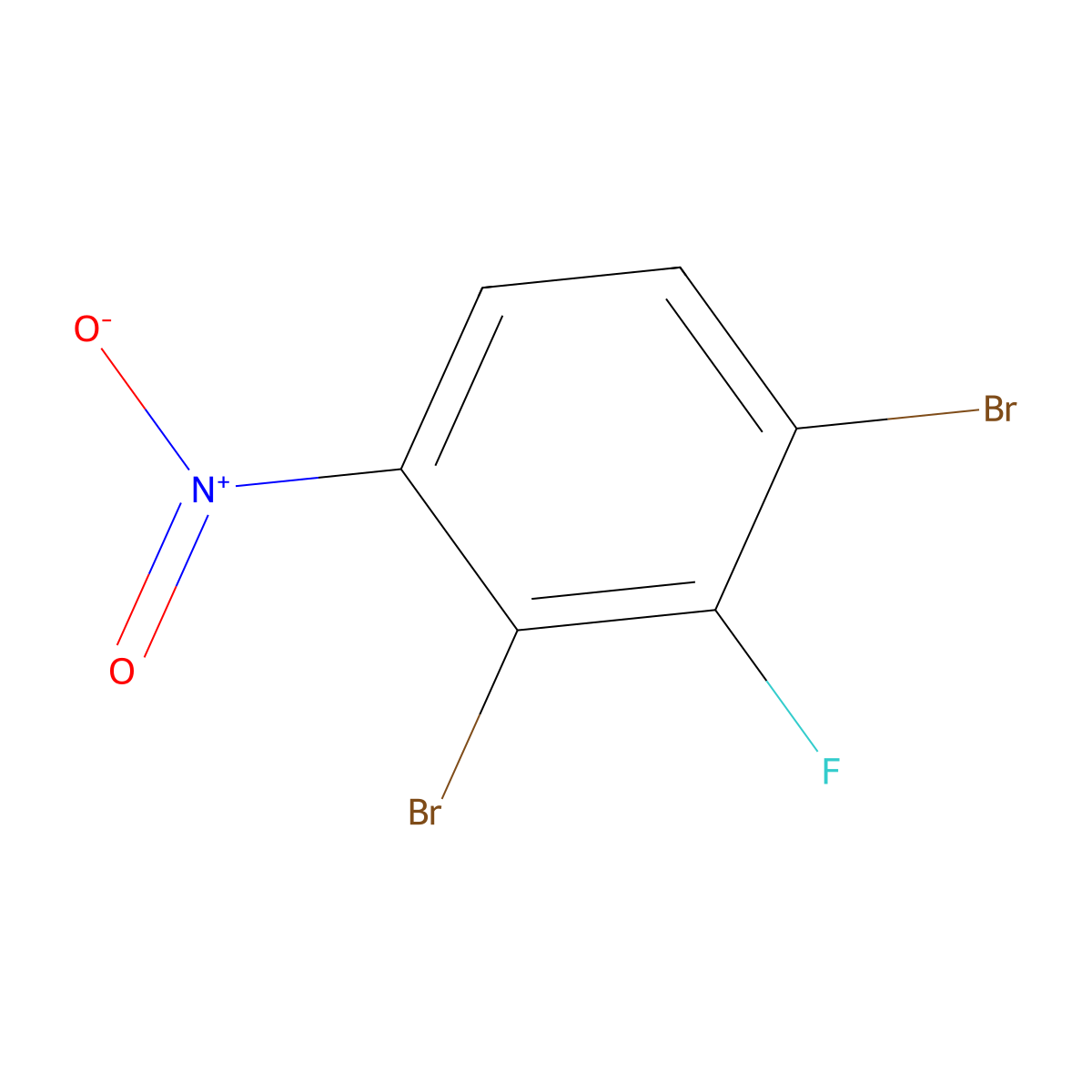 1,3-Dibromo-2-fluoro-4-nitrobenzene molecular structure, CAS 557789-62-5