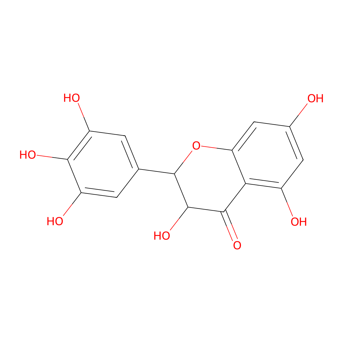 3,5,7-Trihydroxy-2-(3,4,5-trihydroxy-phenyl)-chroman-4-one molecular structure, CAS 557792-97-9
