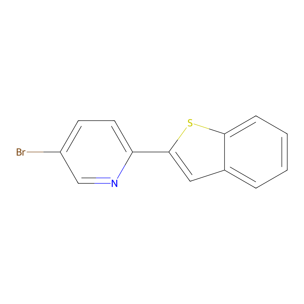 2-(1-Benzothiophen-2-yl)-5-bromopyridine molecular structure, CAS 557793-46-1