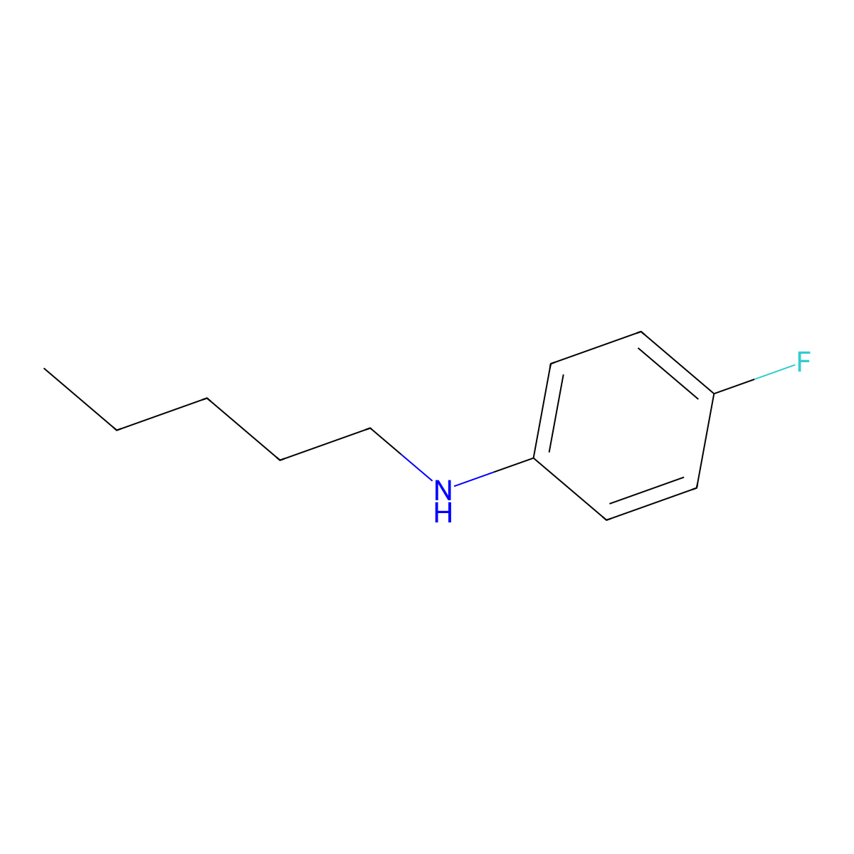 4-Fluoro-N-pentylaniline molecular structure, CAS 557799-13-0