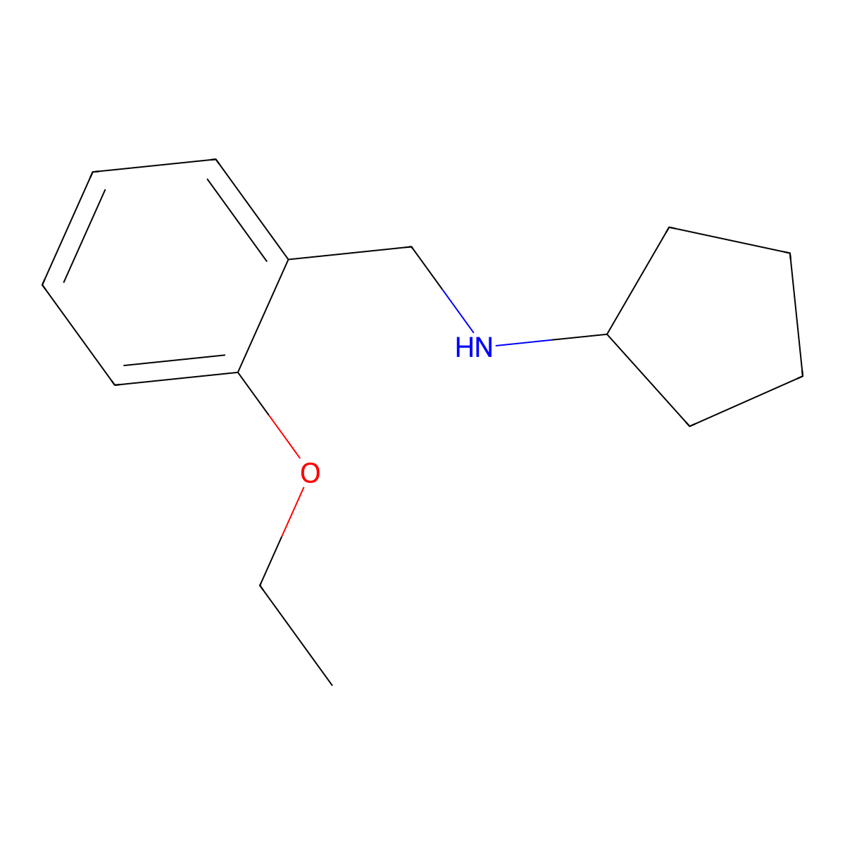 N-[(2-ethoxyphenyl)methyl]cyclopentanamine molecular structure, CAS 557799-34-5
