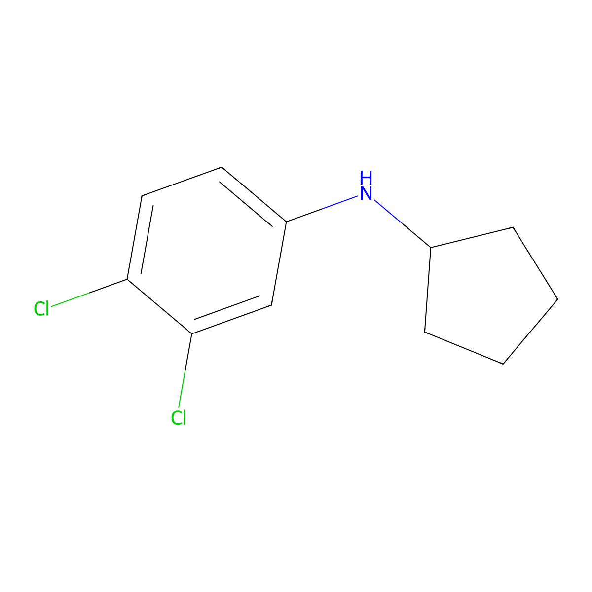 3,4-Dichloro-N-cyclopentylaniline molecular structure, CAS 557799-54-9