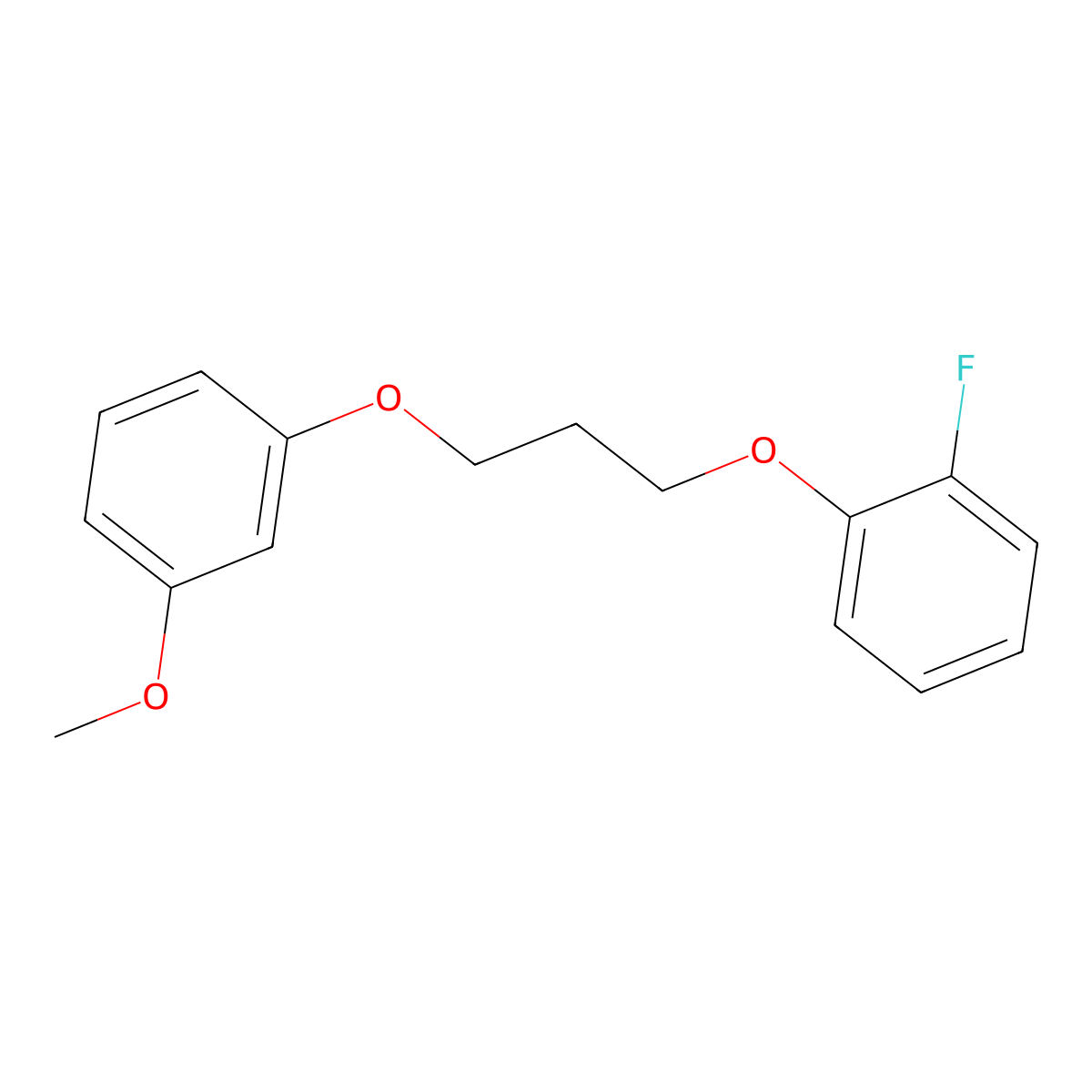 1-Fluoro-2-[3-(3-methoxyphenoxy)propoxy]benzene molecular structure, CAS 5578-21-2