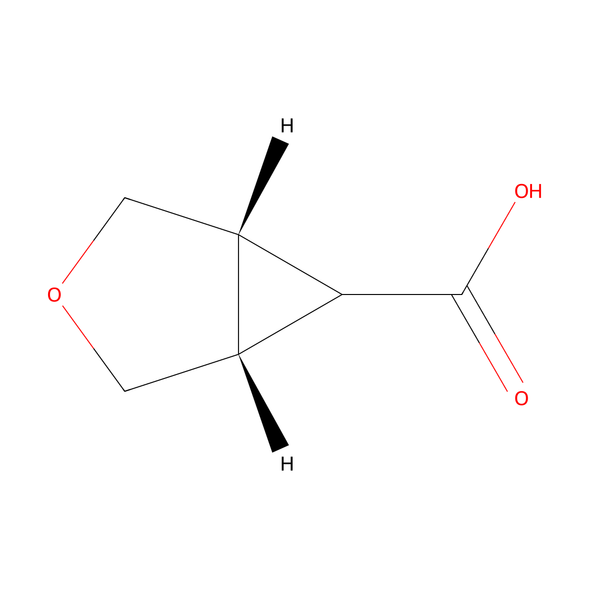 Exo-3-oxabicyclo(3.1.0)hexane-6-carboxylic acid molecular structure, CAS 55780-88-6