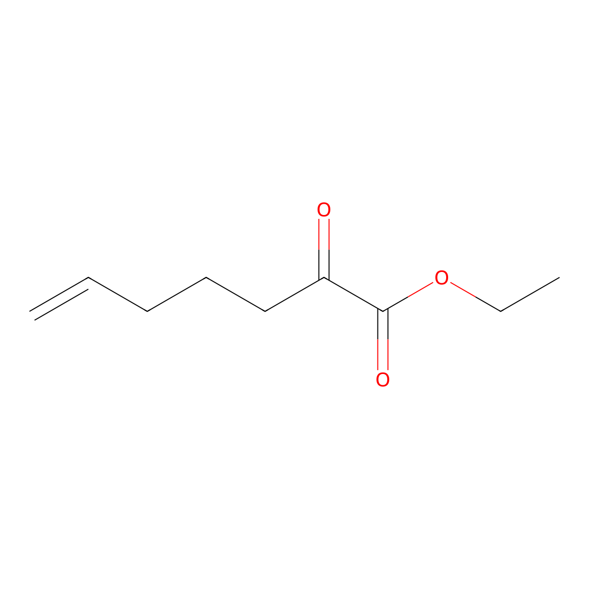 Ethyl 2-oxohept-6-enoate molecular structure, CAS 55782-68-8