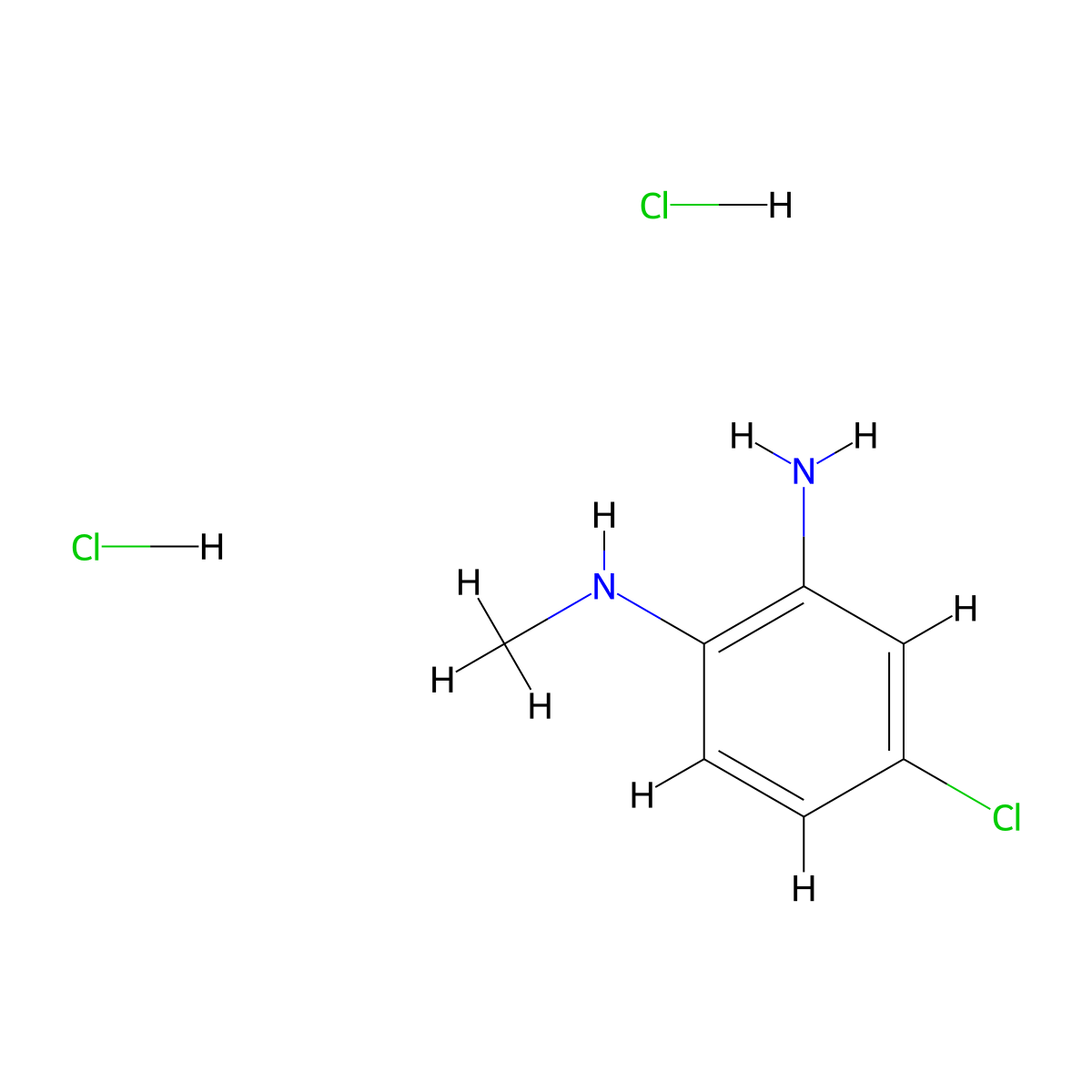 4-Chloro-N1-methylbenzene-1,2-diamine dihydrochloride molecular structure, CAS 55783-40-9