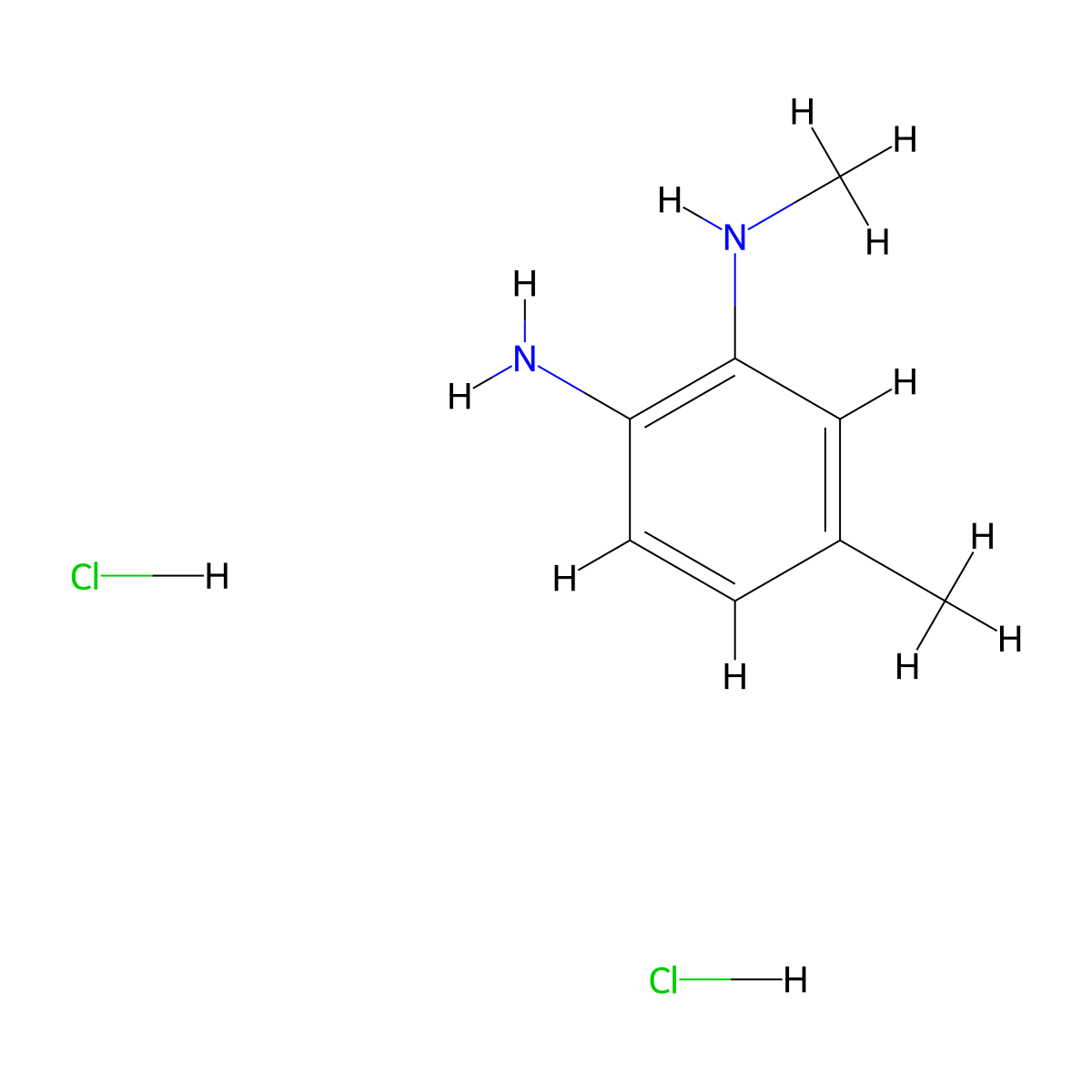 N1,5-Dimethylbenzene-1,2-diamine dihydrochloride molecular structure, CAS 55783-45-4