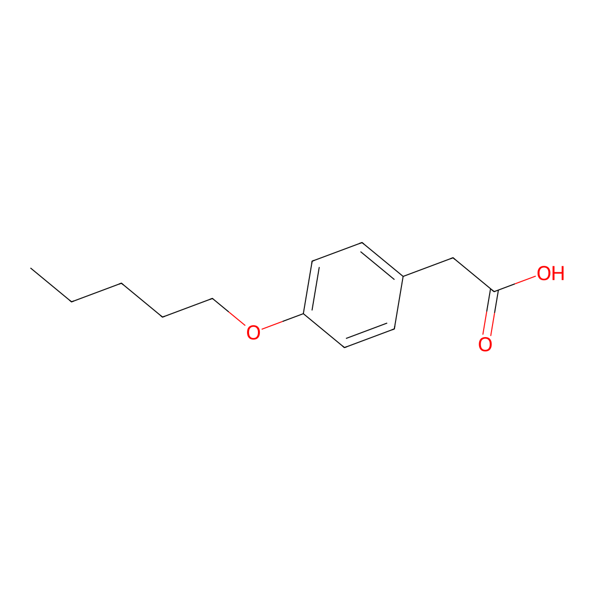 2-(4-pentoxyphenyl)acetic Acid molecular structure, CAS 55784-08-2