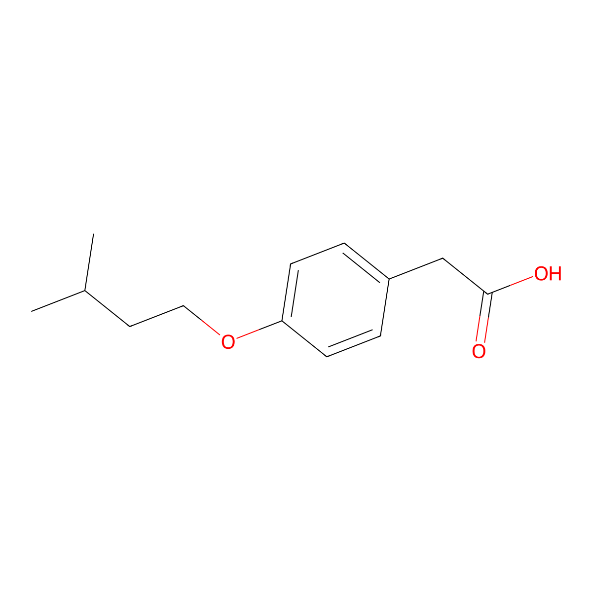 [4-(Isopentyloxy)phenyl]acetic acid molecular structure, CAS 55784-09-3