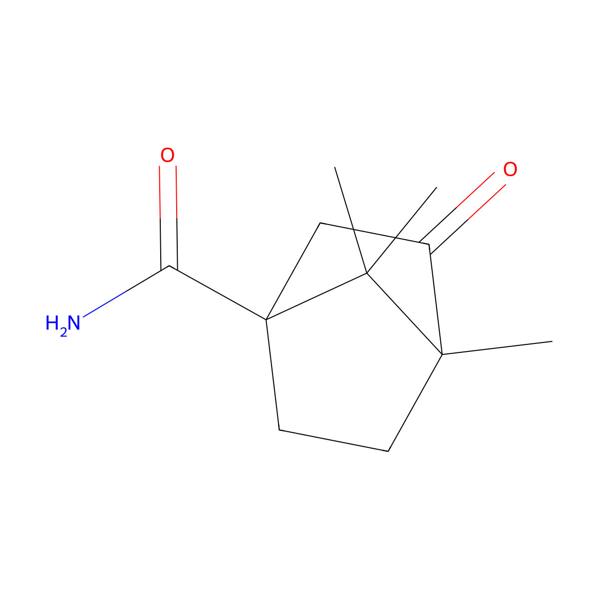 4,7,7-Trimethyl-3-oxobicyclo[2.2.1]heptane-1-carboxamide molecular structure, CAS 55784-68-4