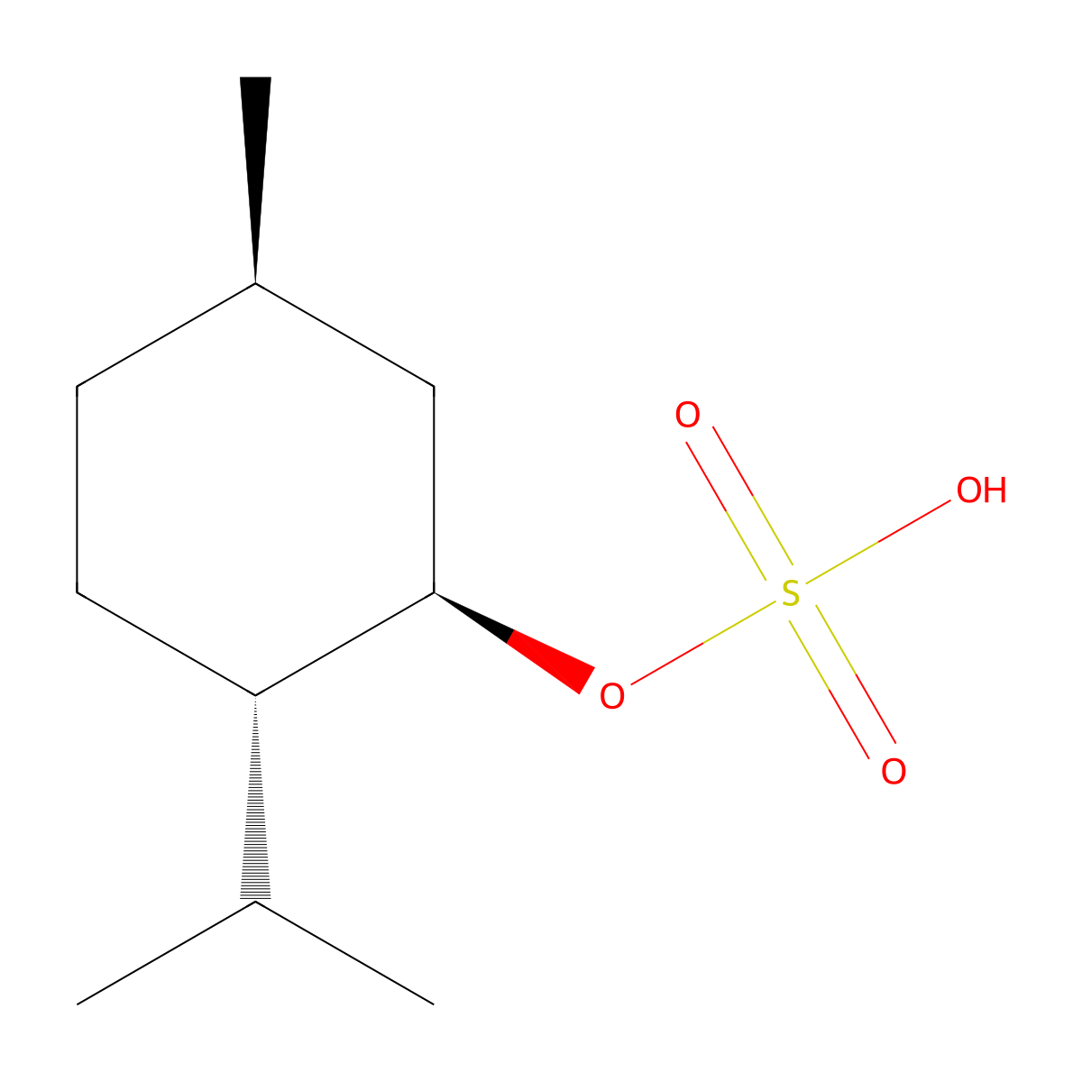 (1R,2S,5R)-2-Isopropyl-5-methylcyclohexyl hydrogen sulfate molecular structure, CAS 55785-06-3