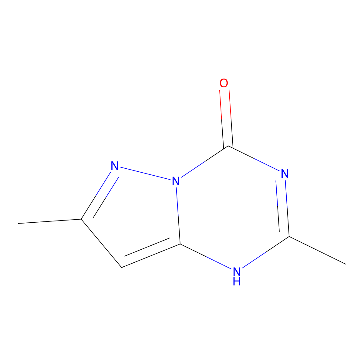 2,7-Dimethylpyrazolo[1,5-a][1,3,5]triazin-4(1H)-one molecular structure, CAS 55785-87-0