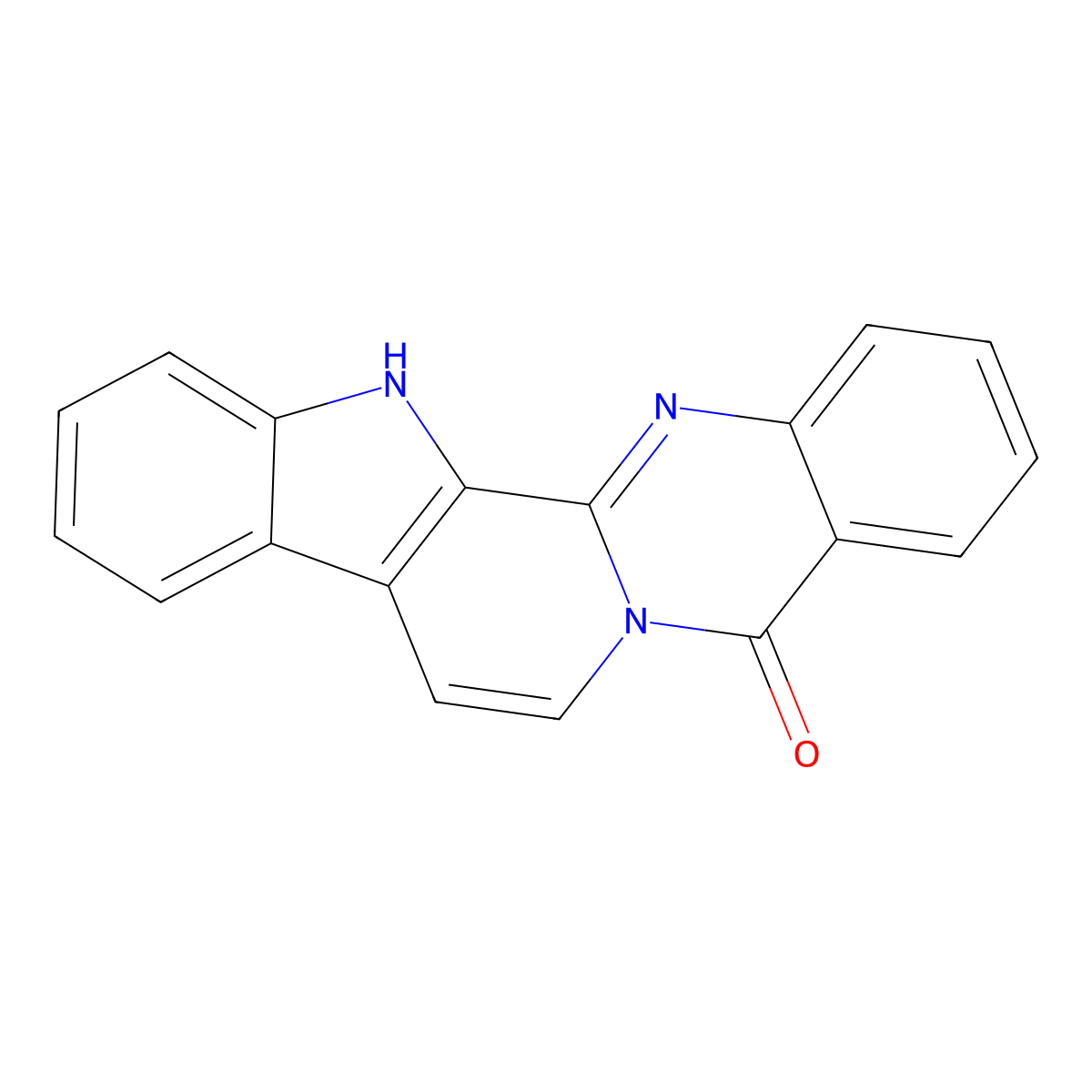 7,8-Dehydrorutaecarpine molecular structure, CAS 55786-24-8