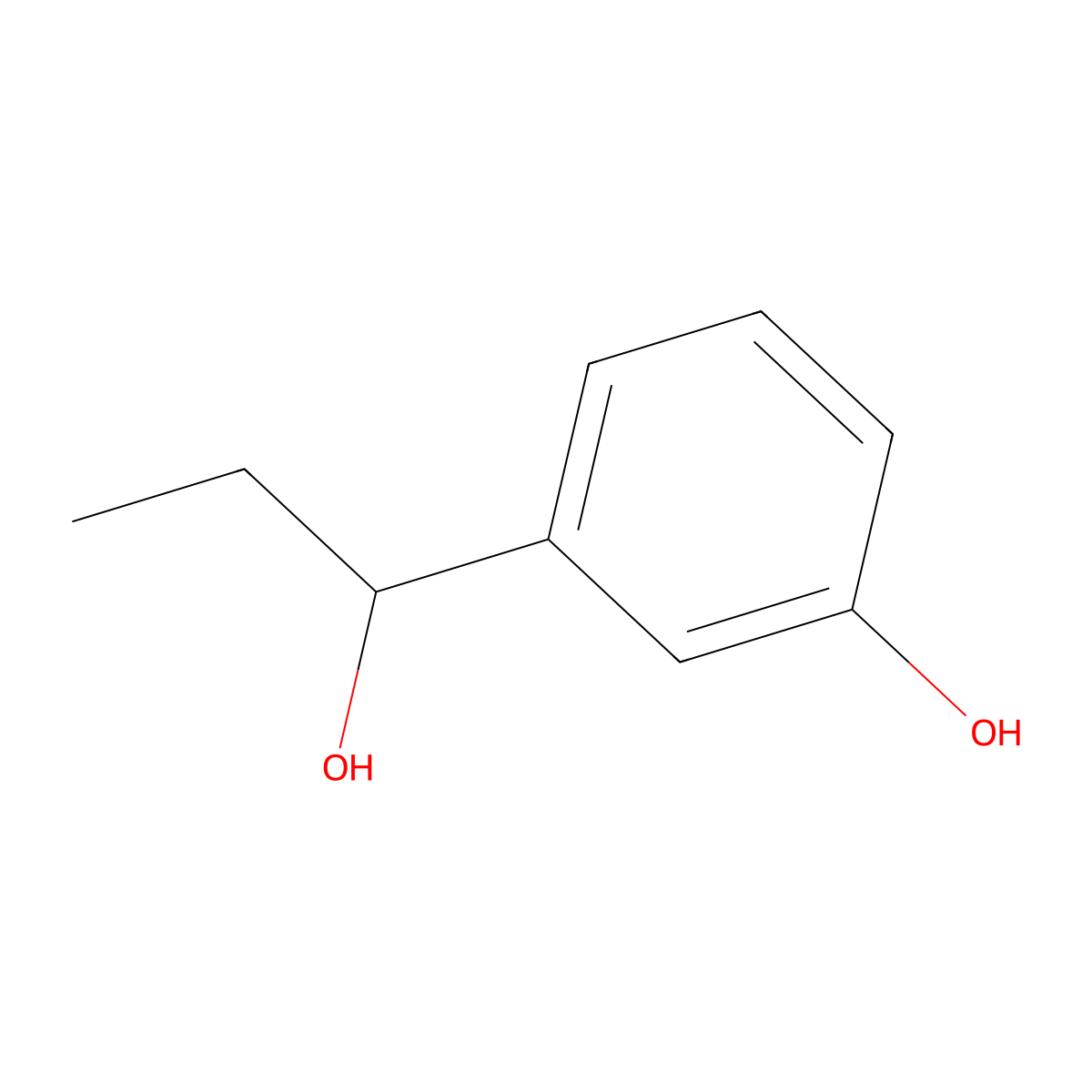 1-Hydroxy-1-(3-hydroxyphenyl)-propane molecular structure, CAS 55789-02-1