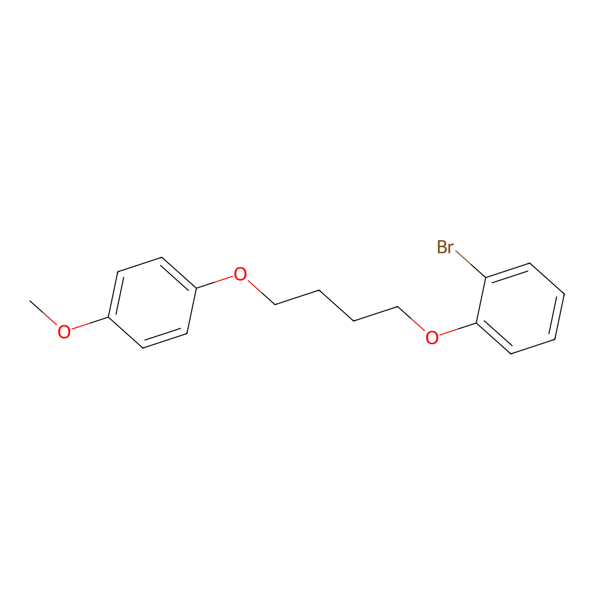 1-Bromo-2-[4-(4-methoxyphenoxy)butoxy]benzene molecular structure, CAS 5579-21-5
