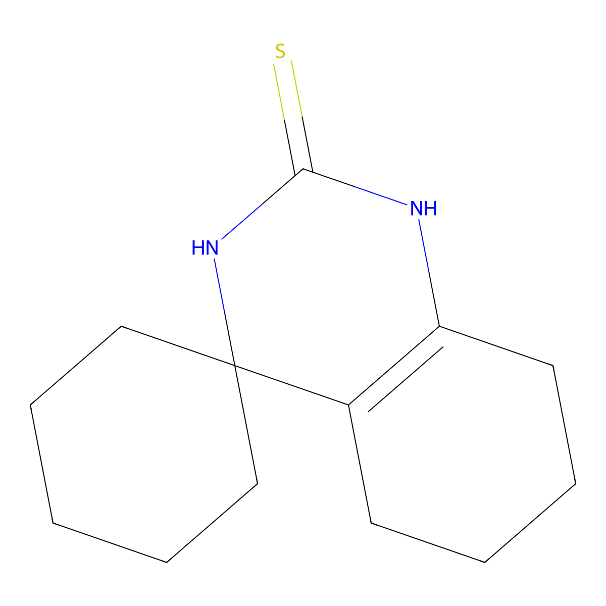Spiro(cyclohexane-1,4'(1'H)-quinazoline)-2'(3'H)-thione, 5',6',7',8'-tetrahydro- molecular structure, CAS 5579-43-1