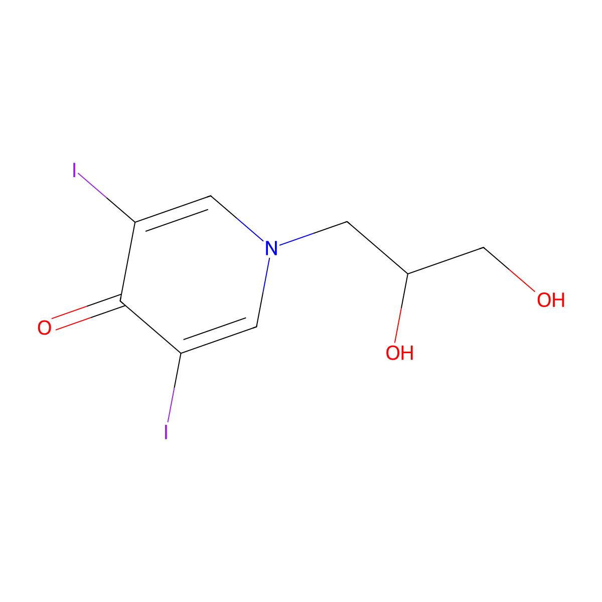 Iopydol molecular structure, CAS 5579-92-0