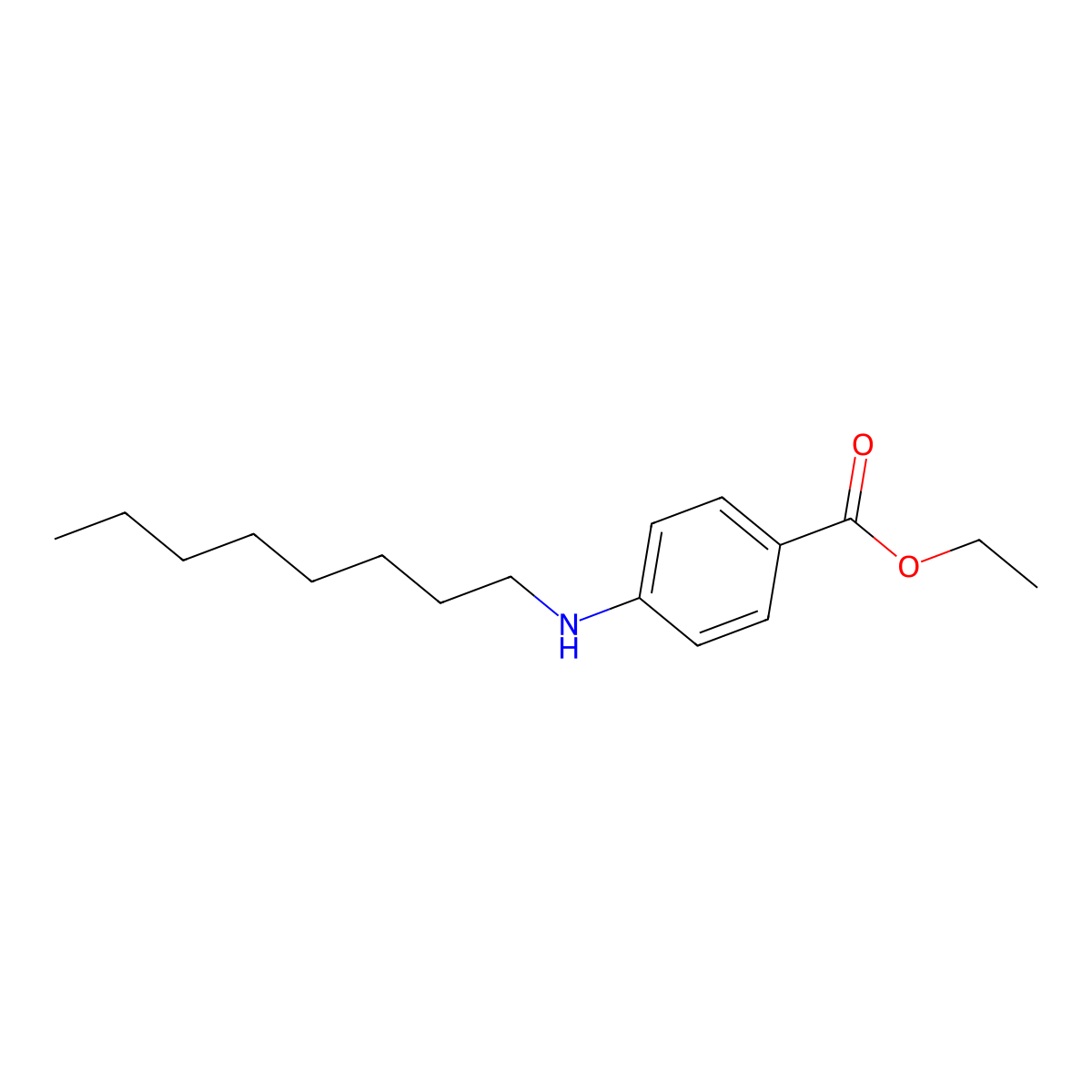 Ethyl 4-(octylamino)benzoate molecular structure, CAS 55791-74-7