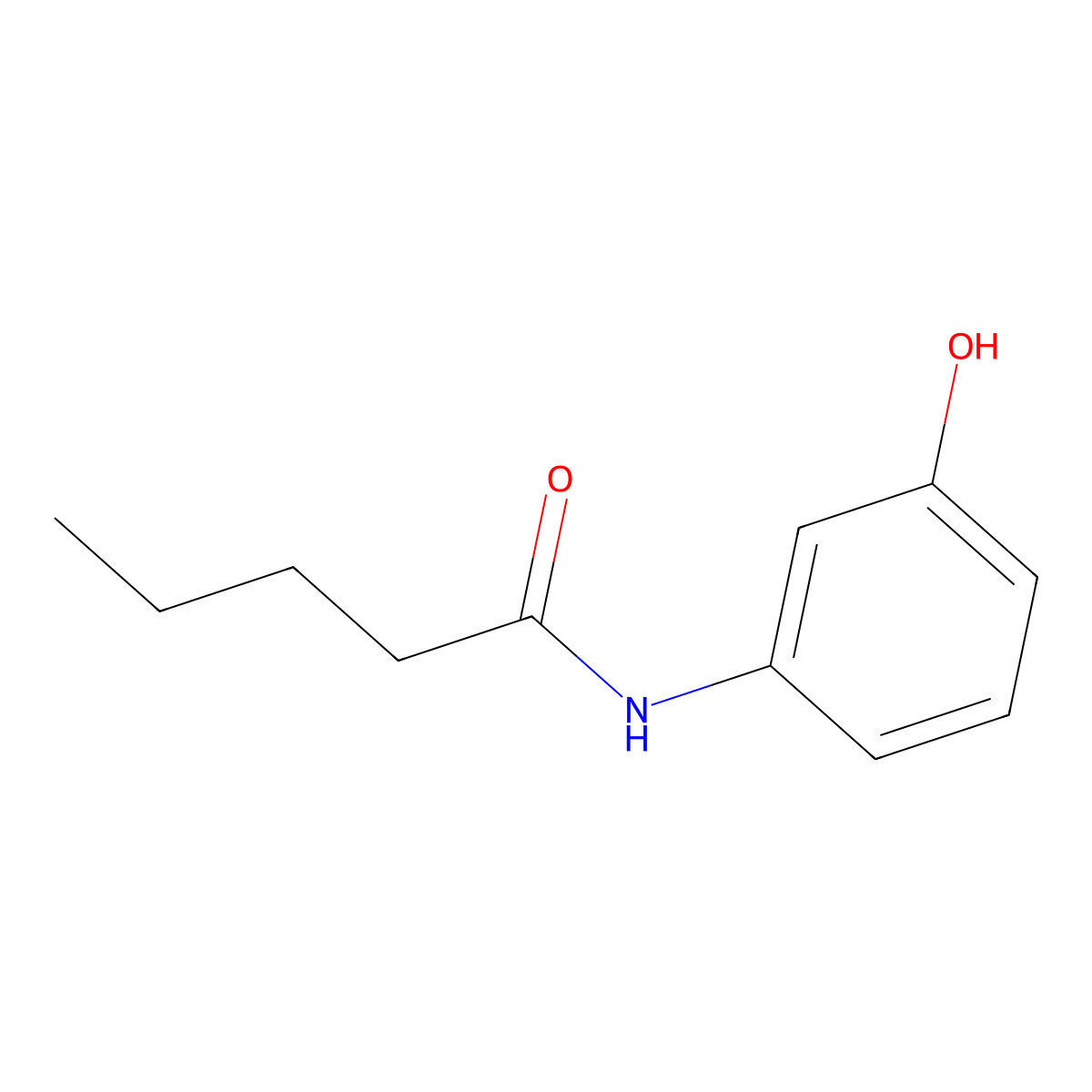 N-(3-Hydroxyphenyl)pentanamide molecular structure, CAS 55791-89-4