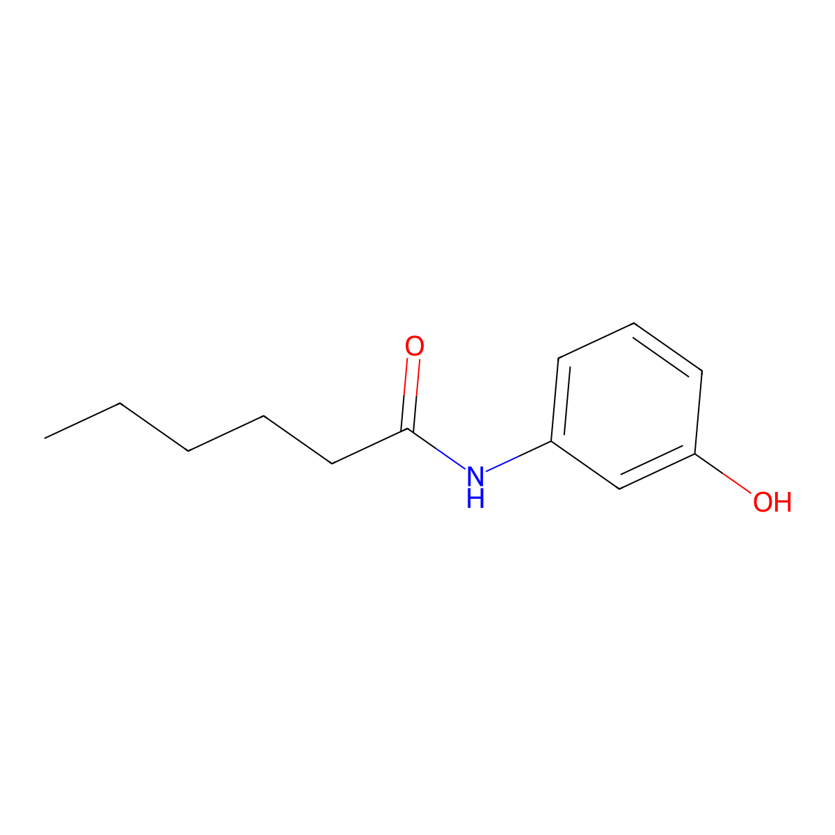 Hexananilide, 3'-hydroxy- molecular structure, CAS 55791-90-7