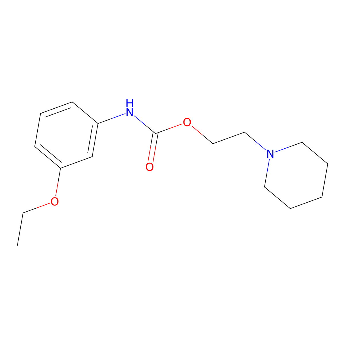 3-Eto-carbanilate-O-2(N-piperidinyl)ethyl molecular structure, CAS 55792-09-1