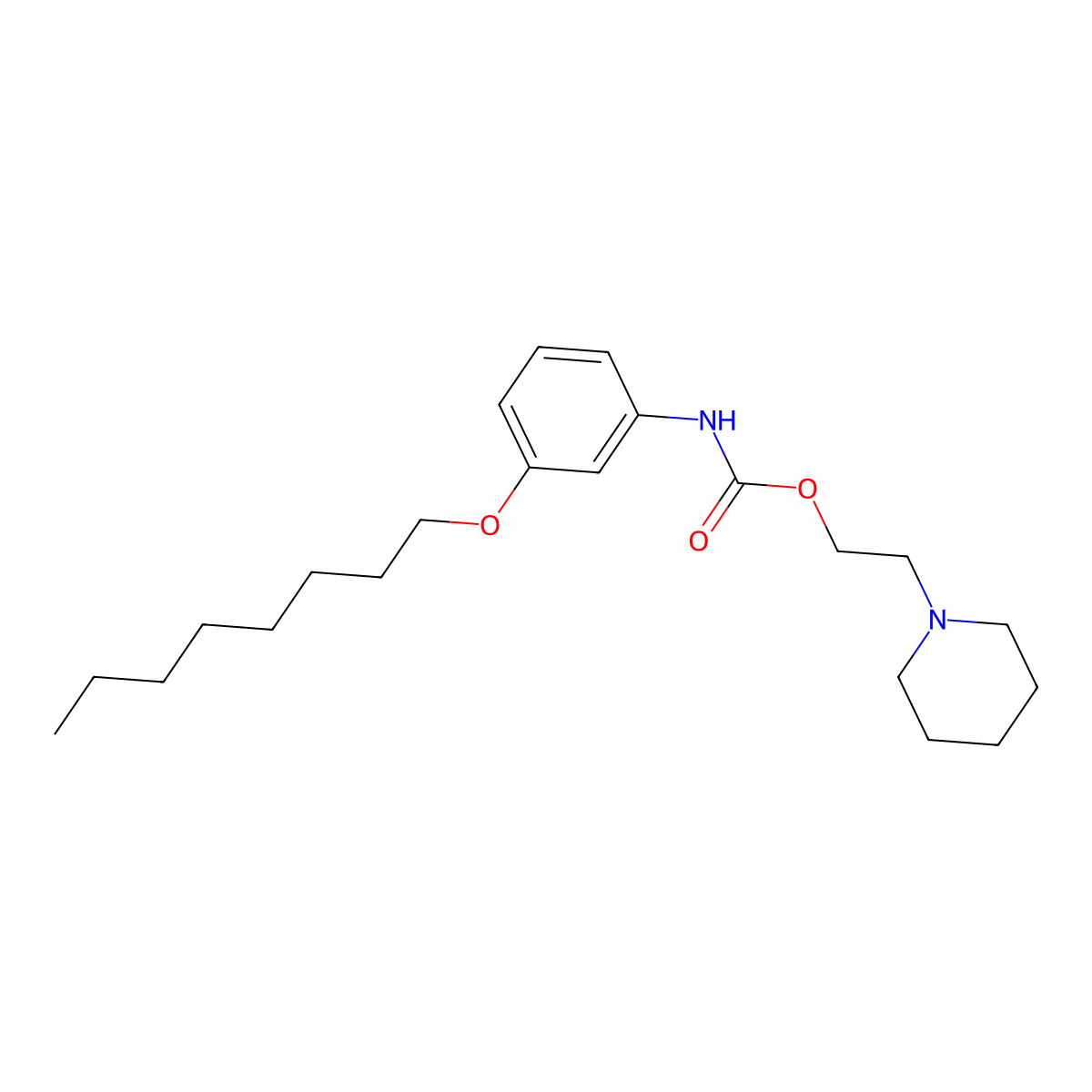 3-Octyloxycarbanilate-O-2-(N-piperidinyl)ethyl molecular structure, CAS 55792-25-1