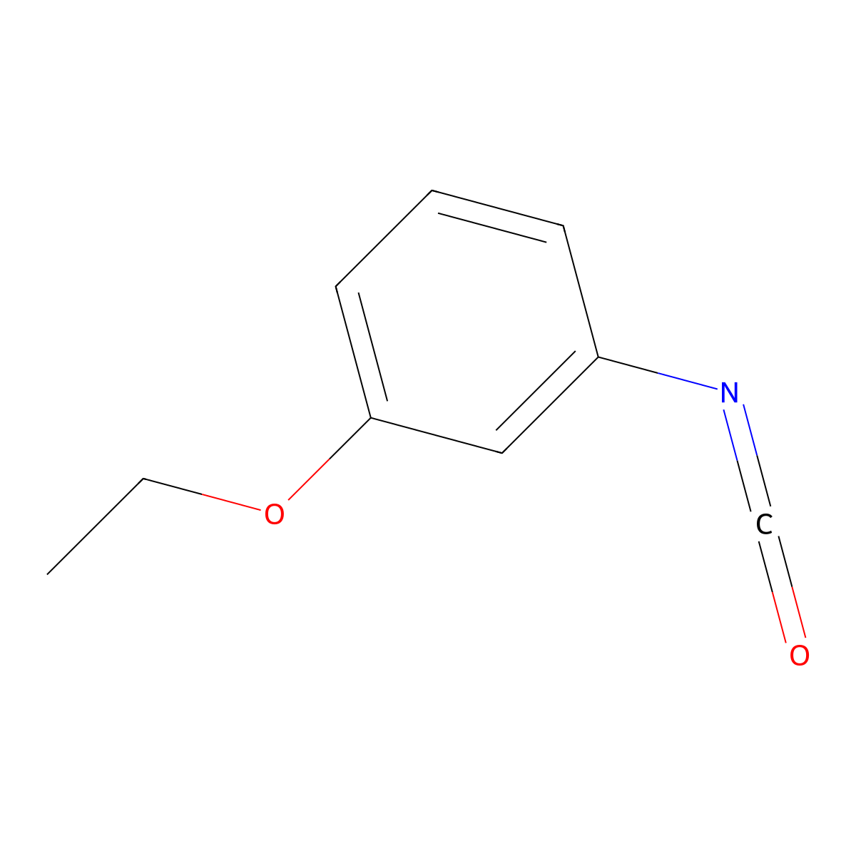 1-Ethoxy-3-isocyanatobenzene molecular structure, CAS 55792-32-0