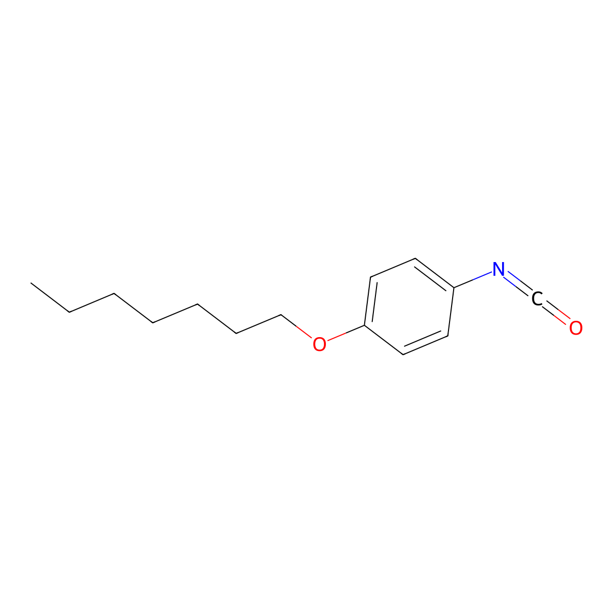 4-(Heptyloxy)phenyl isocyanate molecular structure, CAS 55792-37-5