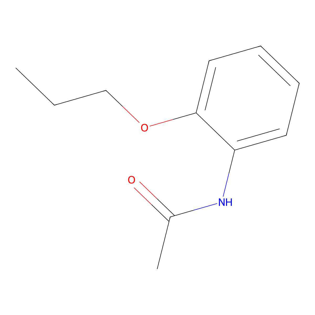 Acetamide, N-(2-propoxyphenyl)- molecular structure, CAS 55792-51-3