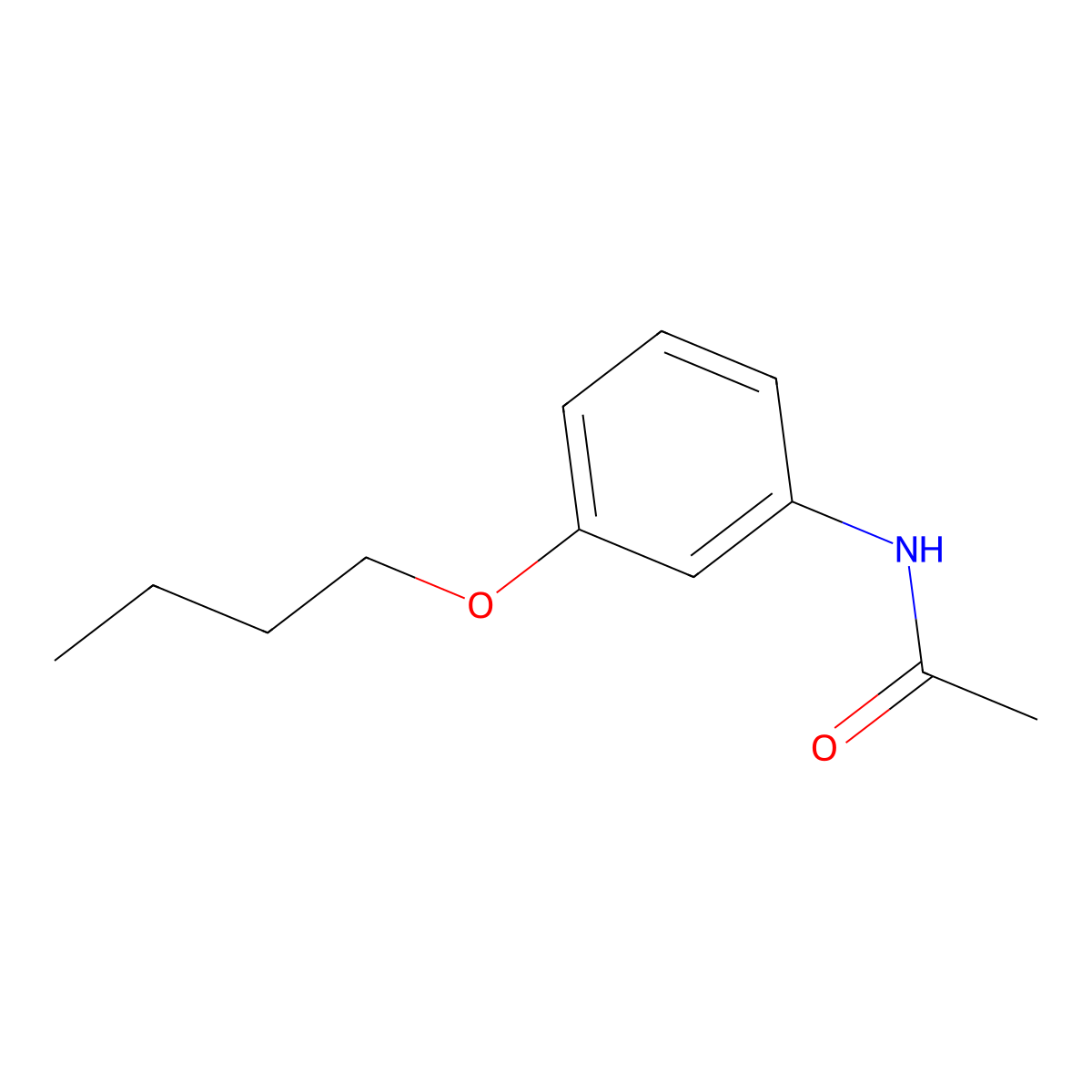 N-(3-butoxyphenyl)acetamide molecular structure, CAS 55792-53-5