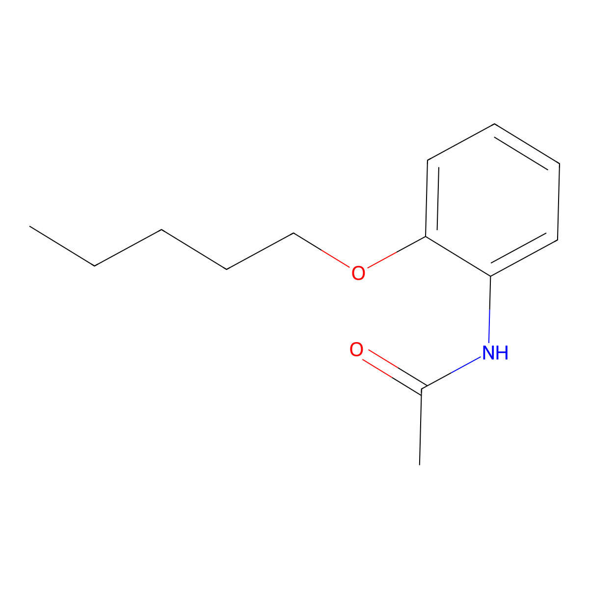 Acetamide, N-[2-(pentyloxy)phenyl]- molecular structure, CAS 55792-54-6