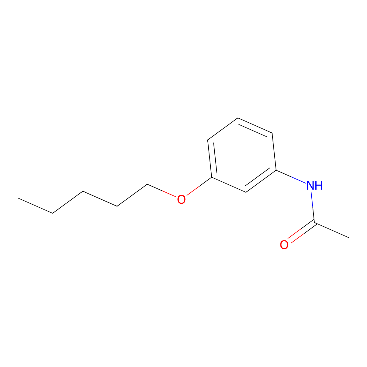 Acetamide, N-[3-(pentyloxy)phenyl]- molecular structure, CAS 55792-55-7