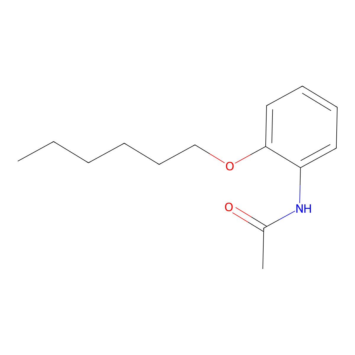 Acetamide, N-[2-(hexyloxy)phenyl]- molecular structure, CAS 55792-56-8