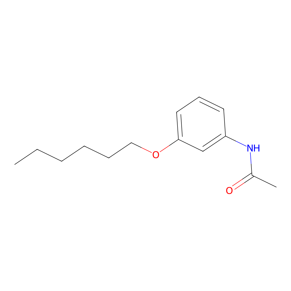 Acetamide, N-[3-(hexyloxy)phenyl]- molecular structure, CAS 55792-57-9