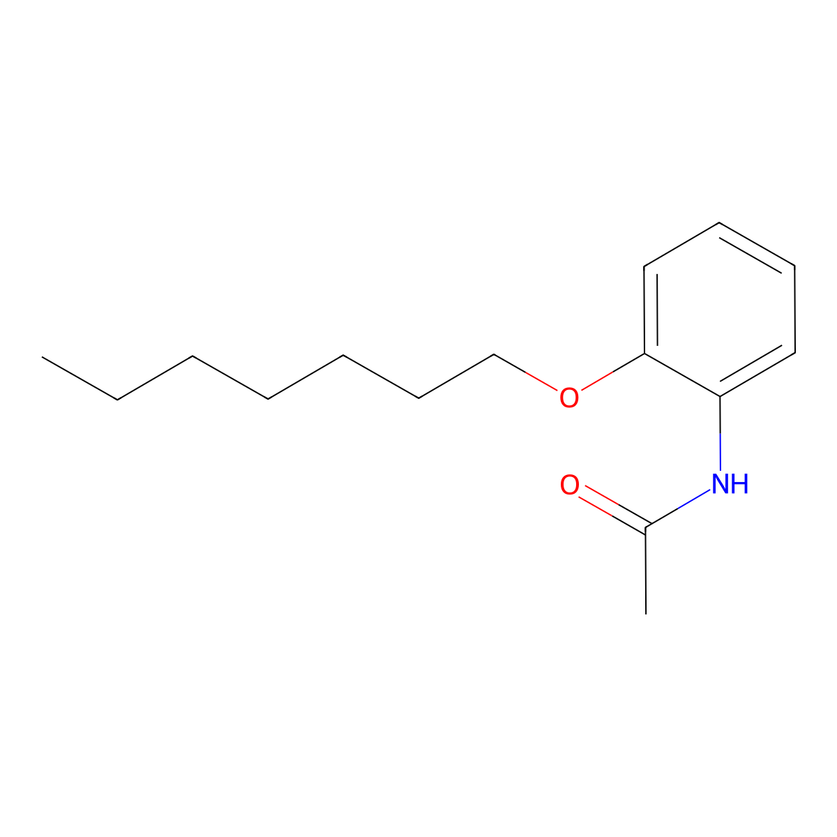 N-[2-(Heptyloxy)phenyl]acetamide molecular structure, CAS 55792-58-0