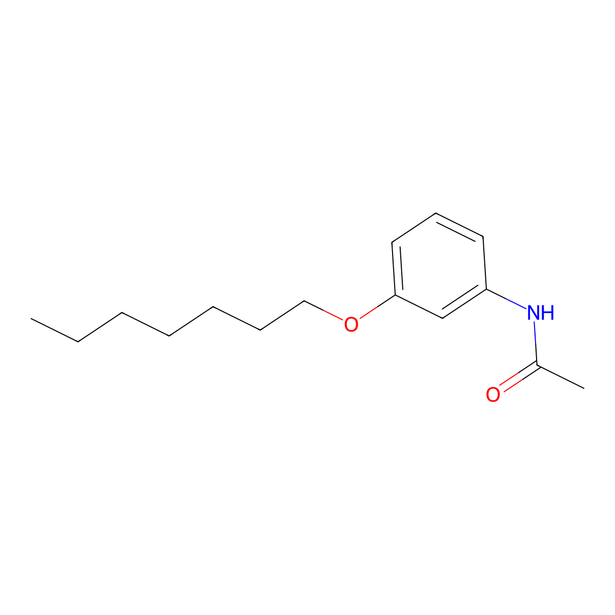 N-[3-(Heptyloxy)phenyl]acetamide molecular structure, CAS 55792-59-1