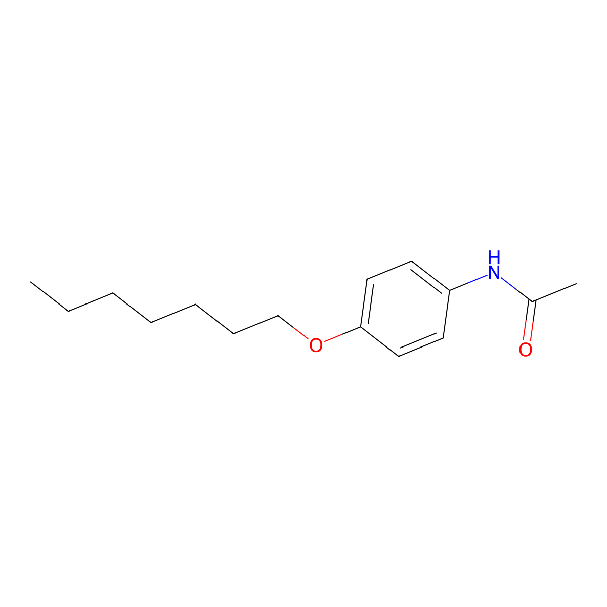 Acetamide, N-[4-(heptyloxy)phenyl]- molecular structure, CAS 55792-60-4