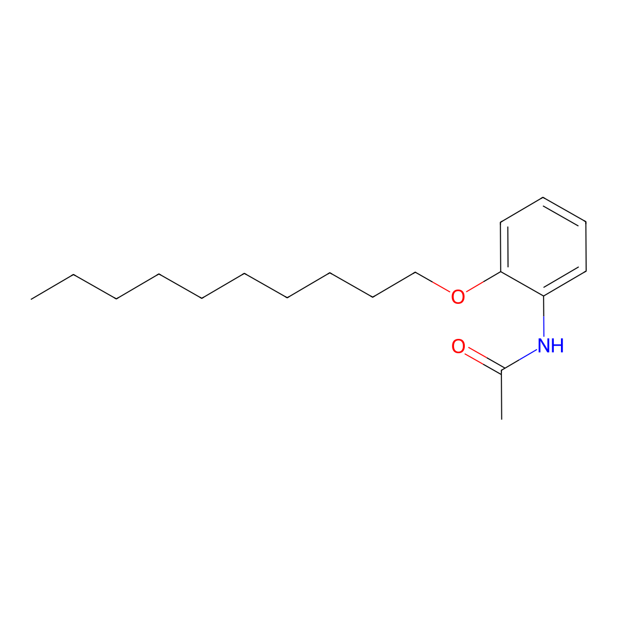 Acetamide, N-[2-(decyloxy)phenyl]- molecular structure, CAS 55792-67-1