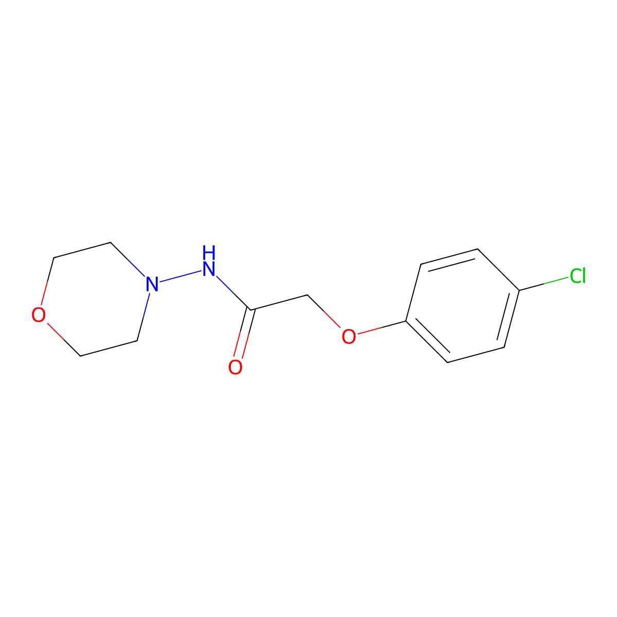2-(4-chlorophenoxy)-N-morpholin-4-ylacetamide molecular structure, CAS 55793-44-7