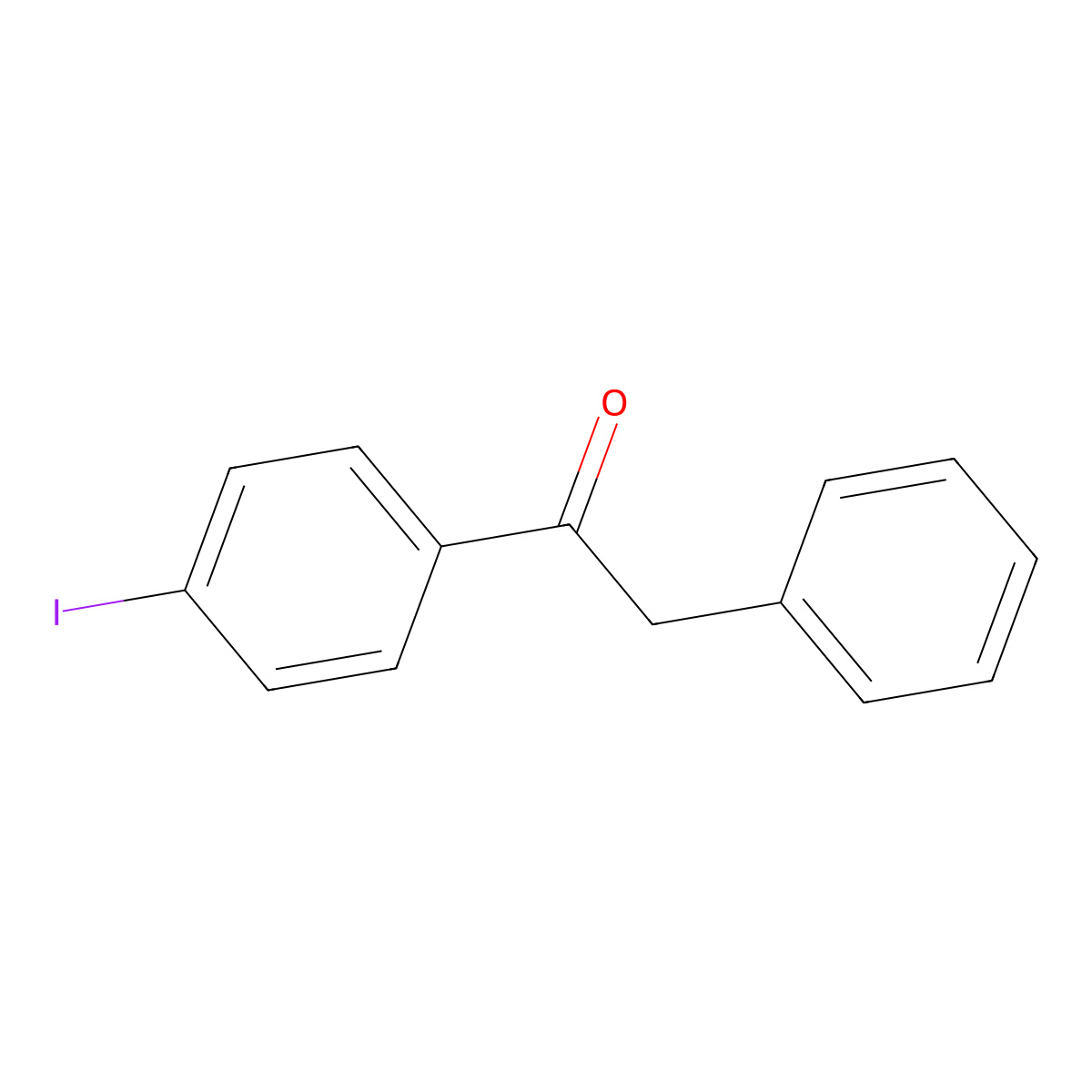 1-(4-Iodophenyl)-2-phenylethan-1-one molecular structure, CAS 55794-28-0