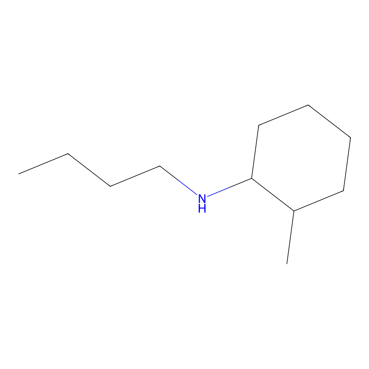 N-butyl-2-methylcyclohexan-1-amine molecular structure, CAS 55794-86-0