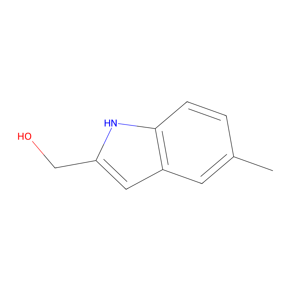 (5-Methyl-1H-indol-2-YL)methanol molecular structure, CAS 55795-87-4