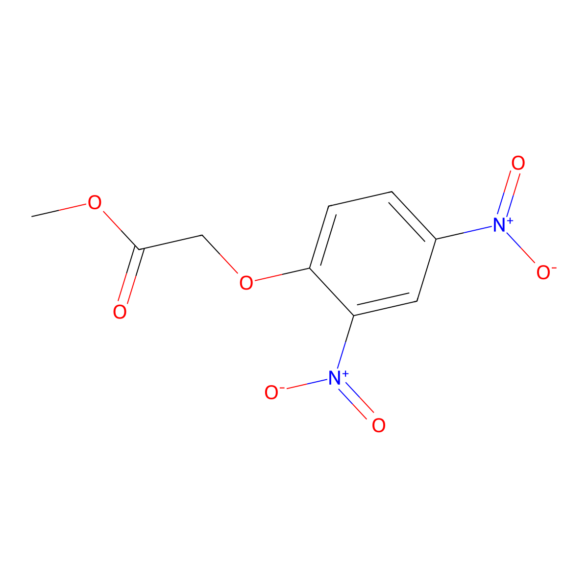 Methyl 2-(2,4-dinitrophenoxy)acetate molecular structure, CAS 55796-11-7