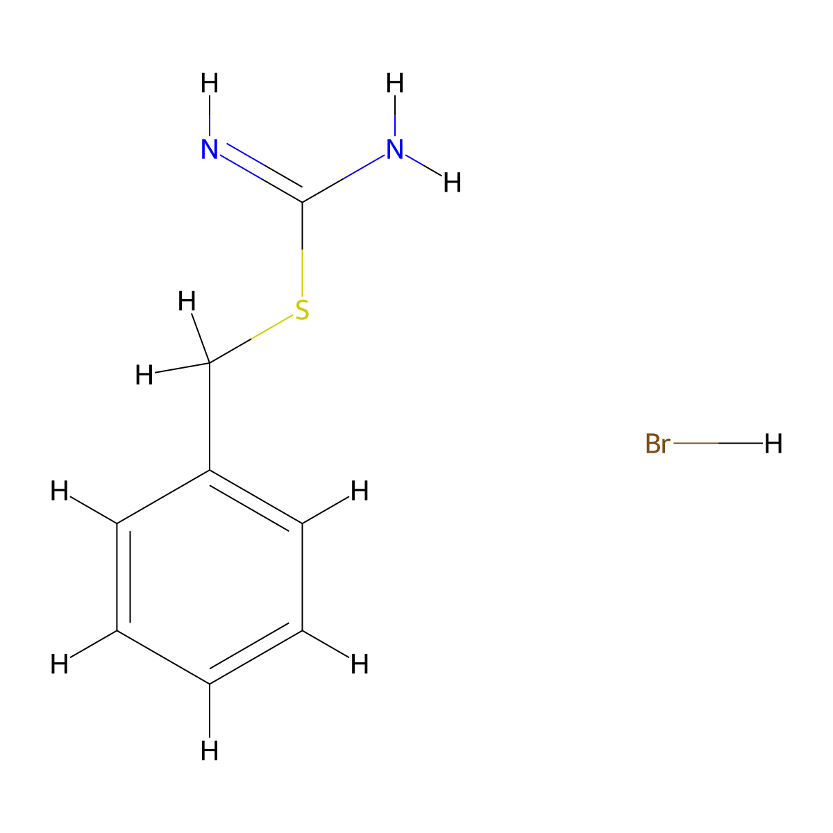 (Benzylsulfanyl)methanimidamide hydrobromide molecular structure, CAS 55796-74-2