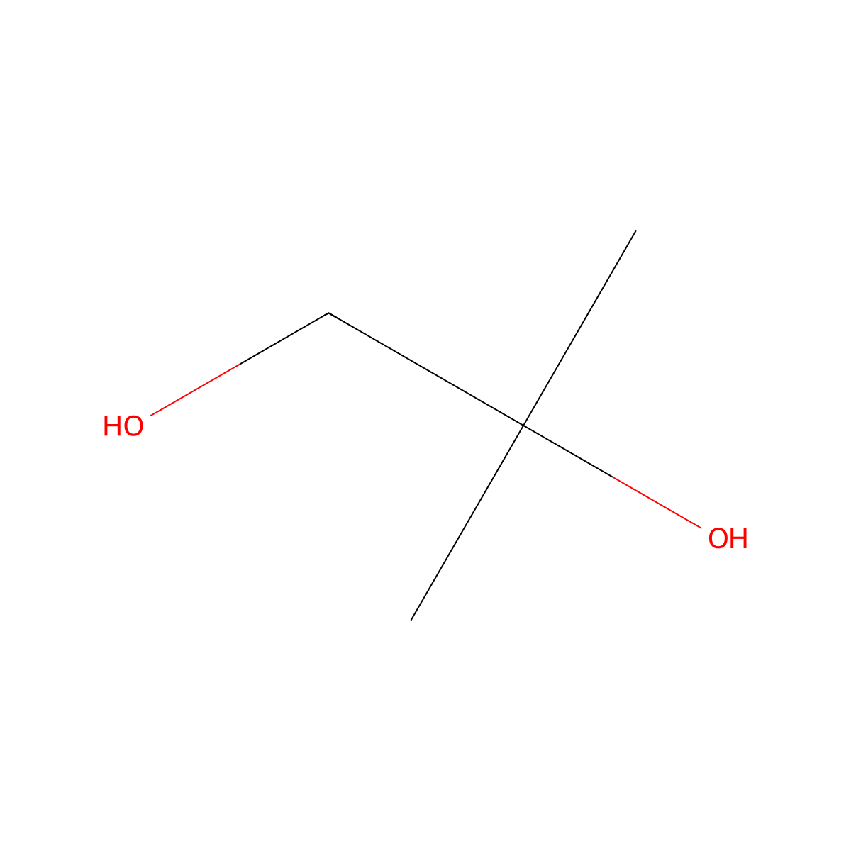 2-Methylpropane-1,2-diol molecular structure, CAS 558-43-0