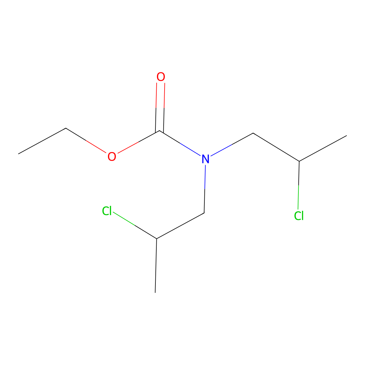 Carbamic acid, bis(2-chloropropyl)-, ethyl ester molecular structure, CAS 5580-27-8