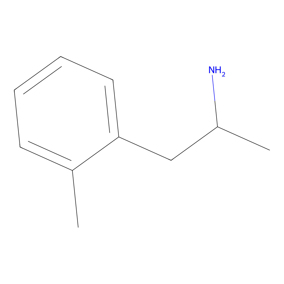 Ortetamine molecular structure, CAS 5580-32-5