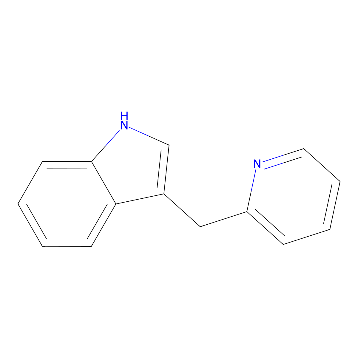 Indole, 3-(2-pyridylmethyl)- molecular structure, CAS 5580-44-9