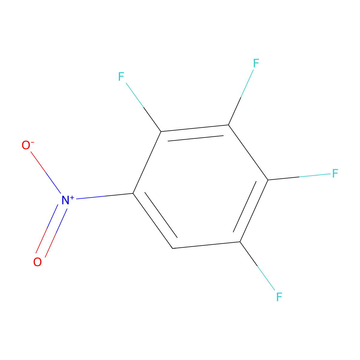 2,3,4,5-Tetrafluoronitrobenzene molecular structure, CAS 5580-79-0