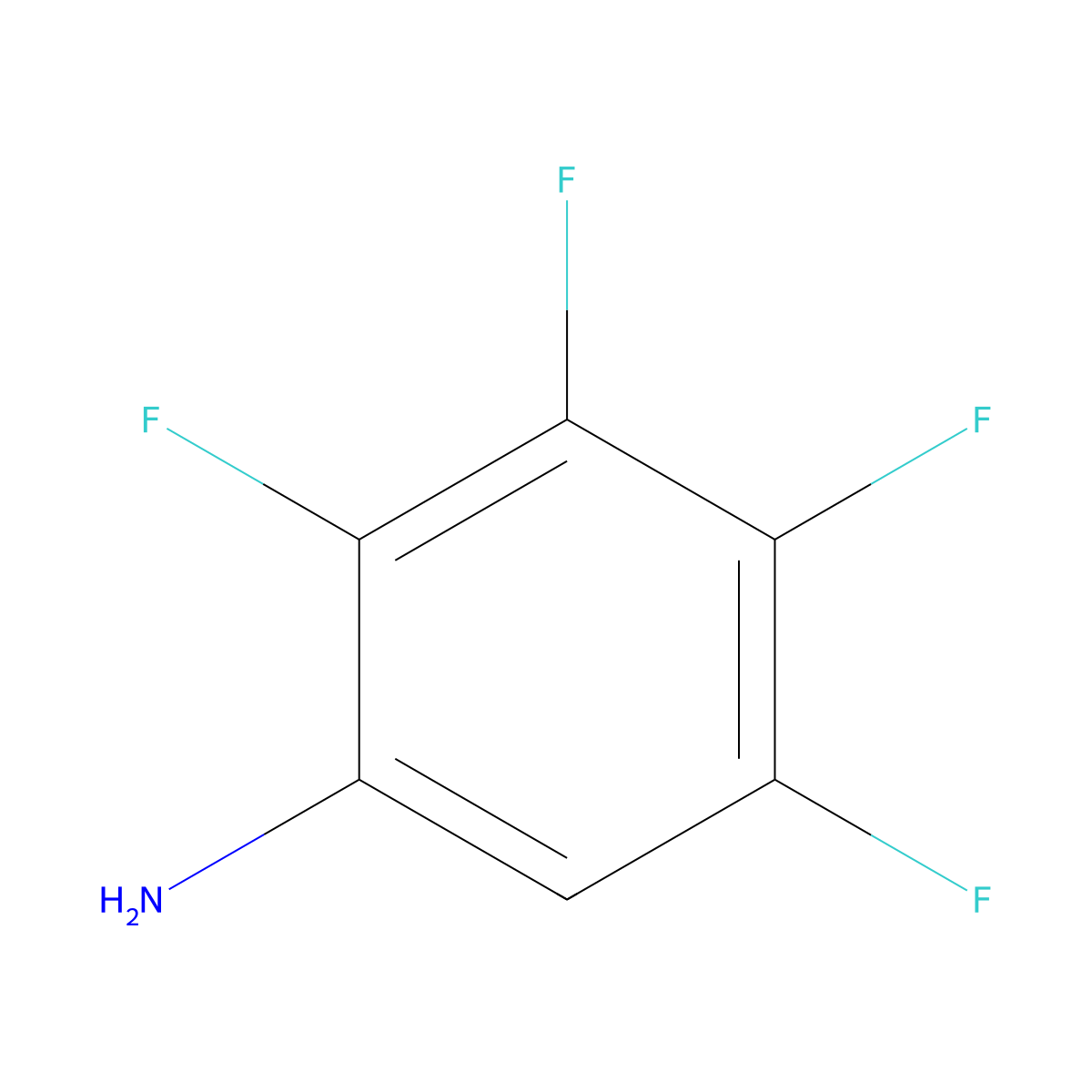 2,3,4,5-Tetrafluoroaniline molecular structure, CAS 5580-80-3